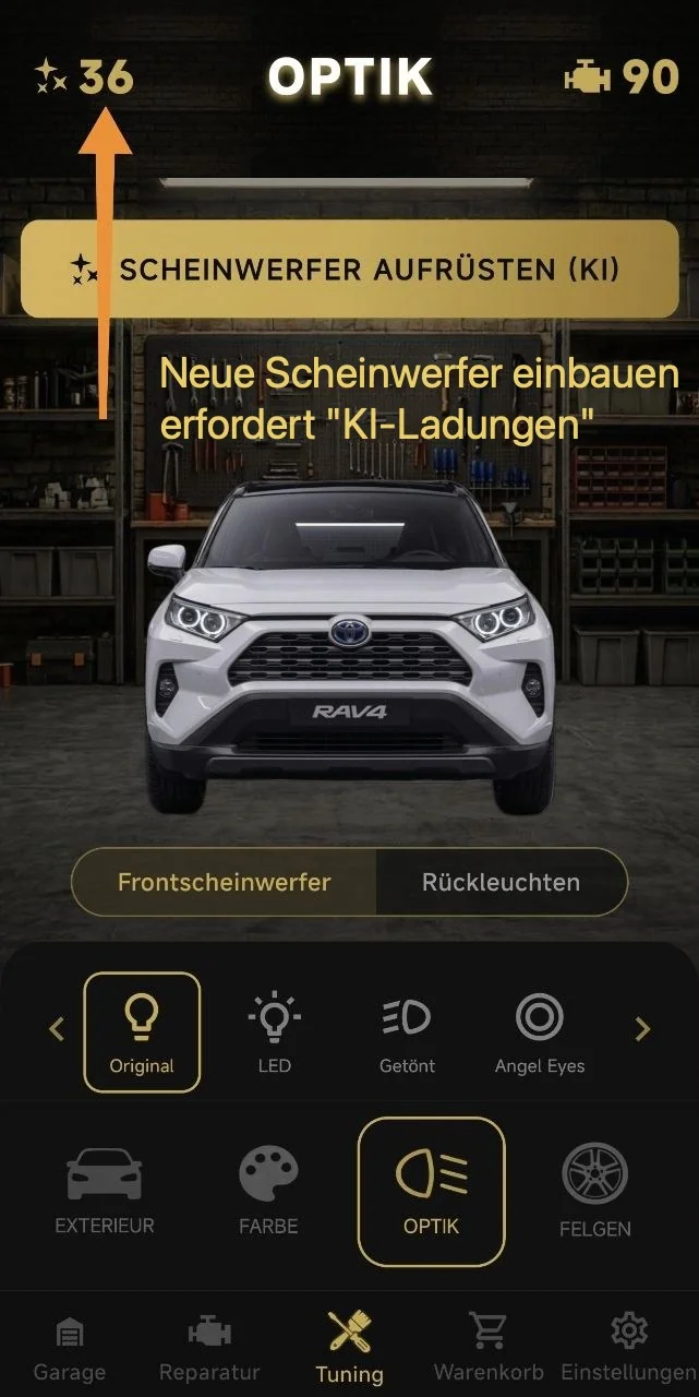 Neue Scheinwerfer einbauen erfordert "KI-Ladungen"