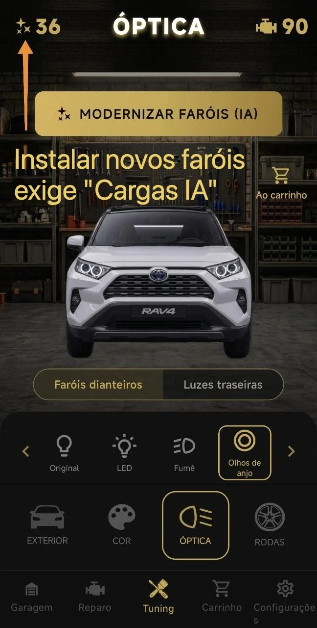 Instalar novos faróis exige "Cargas IA"