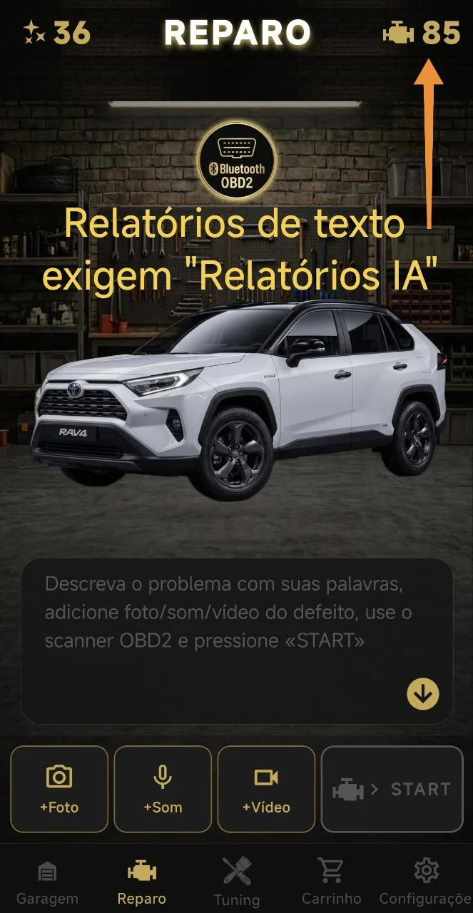 Relatórios de texto exigem "Relatórios IA"